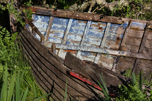 Abandoned boat, Newport