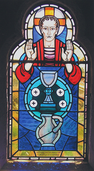 Stained glass window in St Peter's Church, Little Newcastle
