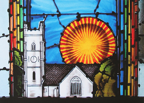 stained glass window in Montgomery church