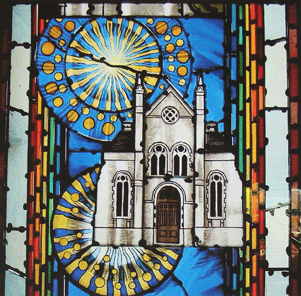 stained glass window in a church in Montgomery