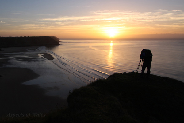 Three Cliffs Bay sunrise