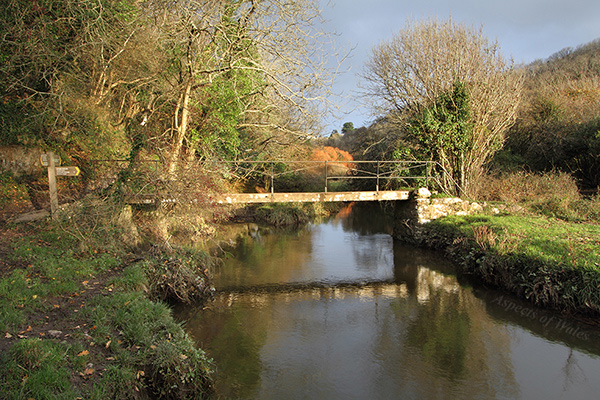 Bridge over stream at Pwlldu