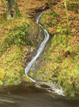 Afon Tywi waterfall near Llandovery, Carmarthenshire